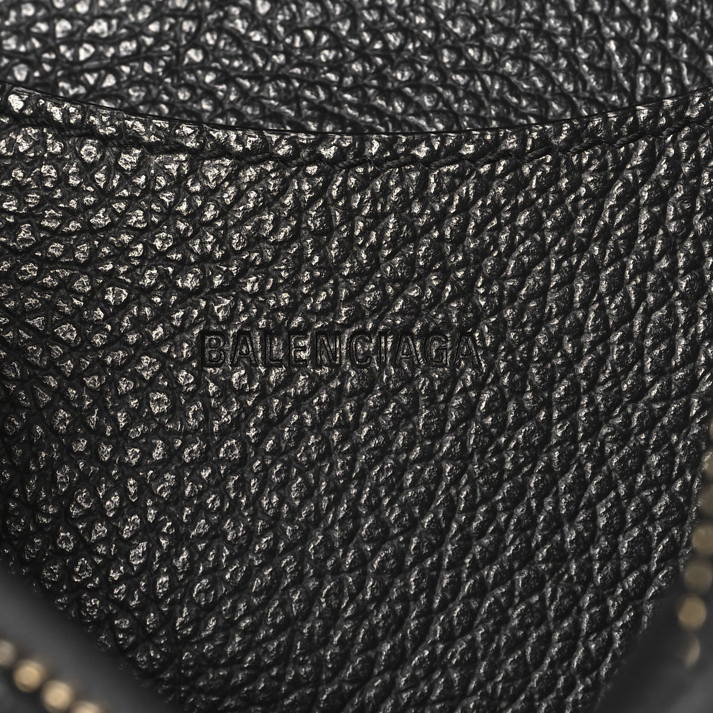 Grained Calfskin Neo Classic Gold Hardware Nano City Crossbody Black