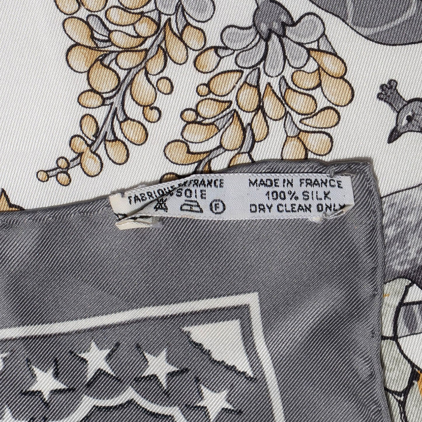Silk Early America Scarf 90 Grey