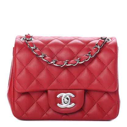 Chanel Lambskin Quilted Mini Square Flap Red 1 of 4