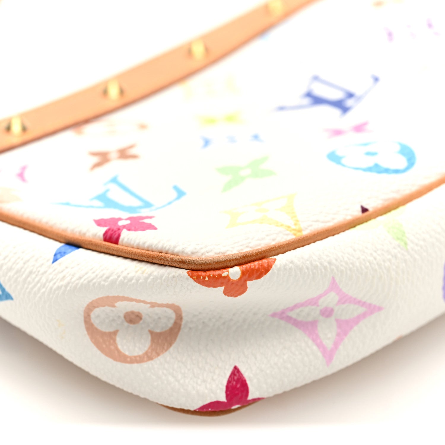 Louis Vuitton Monogram Multicolor Pochette Accessories White 8 of 9