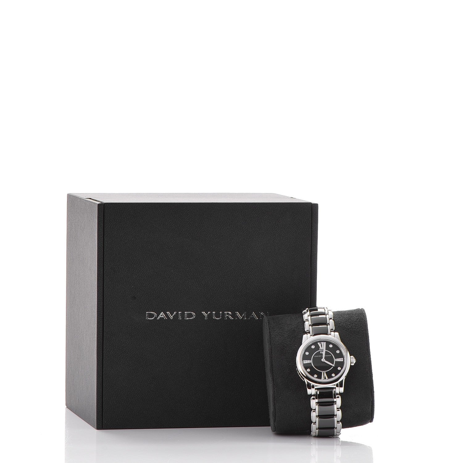 David Yurman Stainless Steel Ceramic Diamond 30mm Classic Quartz Watch Black 9 of 9