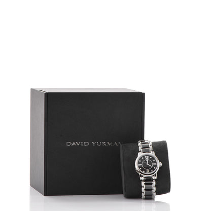 David Yurman Stainless Steel Ceramic Diamond 30mm Classic Quartz Watch Black 9 of 9