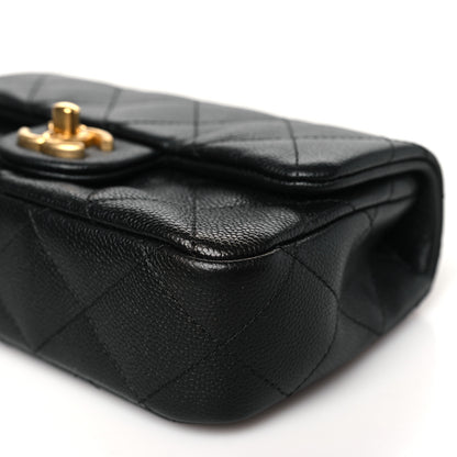 Chanel Caviar Quilted Mini Sweetheart Rectangular Flap Black 10 of 11