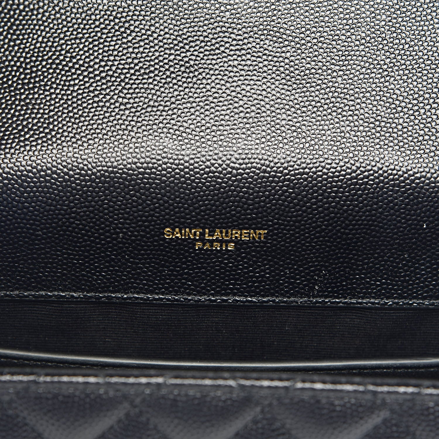 Saint Laurent Grain De Poudre Textured Mixed Matelasse Triquilt Medium Monogram Satchel Black 6 of 10