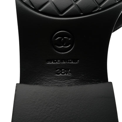 Chanel Shiny Goatskin Mary Jane Flats 38.5 Black 6 of 9