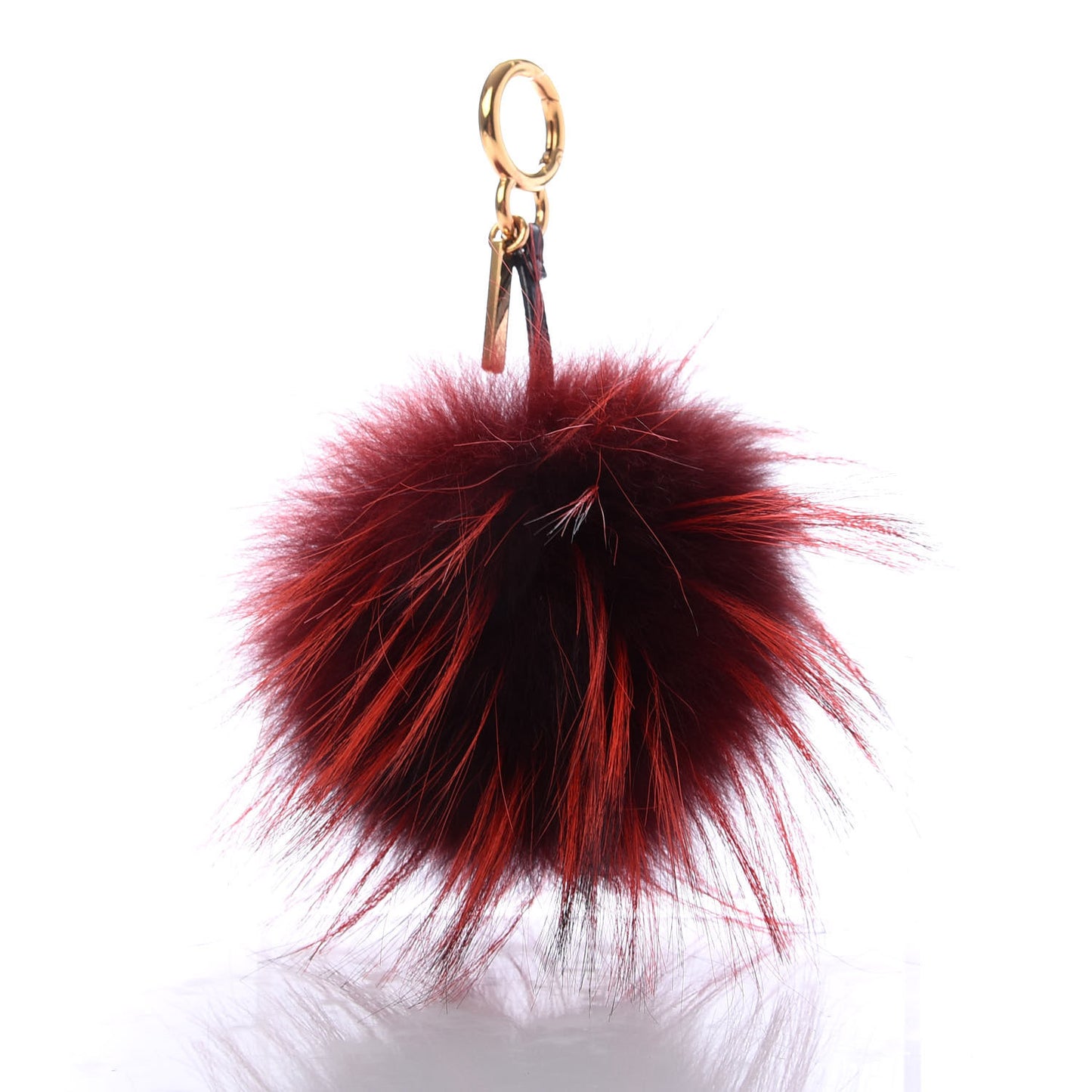 Rabbit Mink Fox Fur Hearty Monster Bag Bug Charm Red Pink