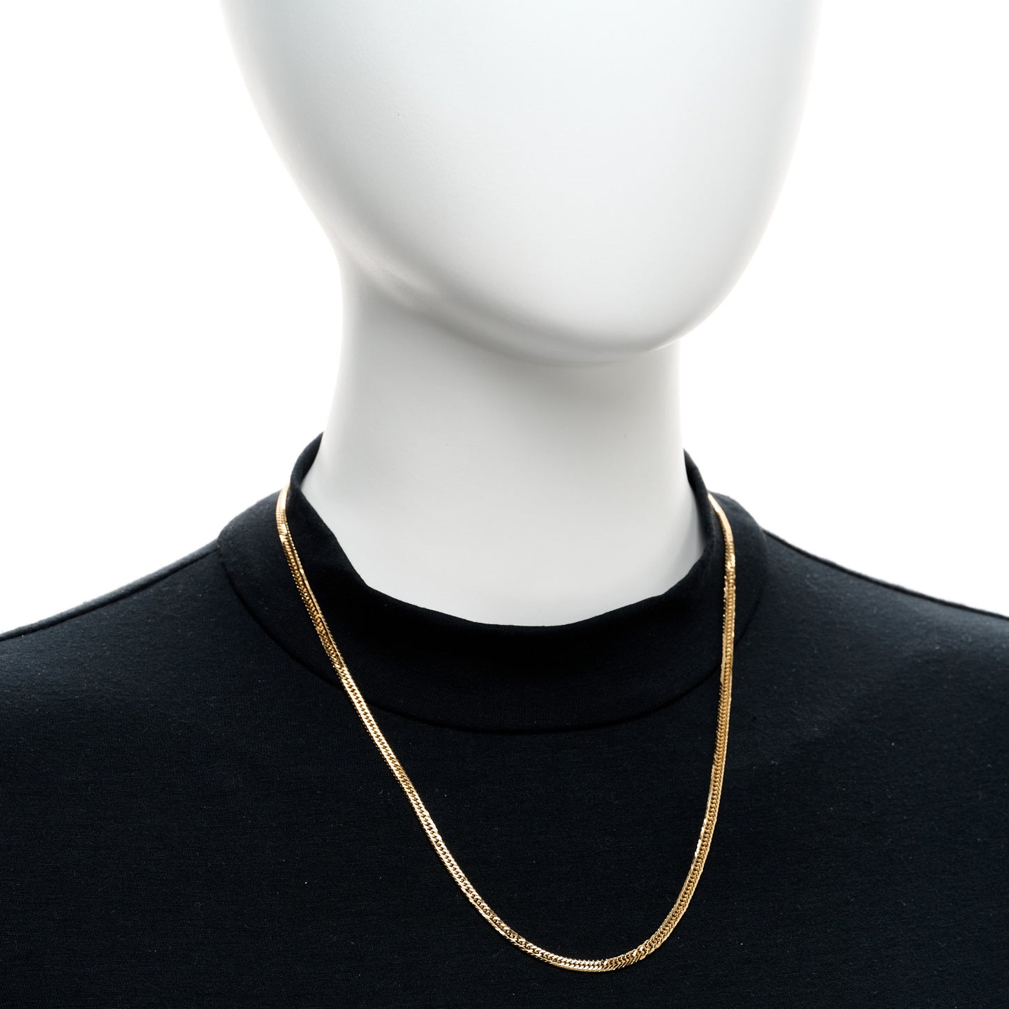 18K Yellow Gold Curb Chain Necklace 19.75"