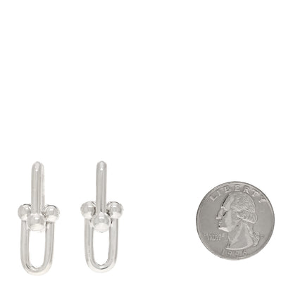 Tiffany Sterling Silver Large HardWear Link Earrings 2 of 4