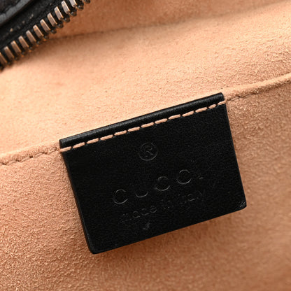 Gucci Calfskin Matelasse Small GG Marmont Chain Shoulder Bag Black 6 of 11