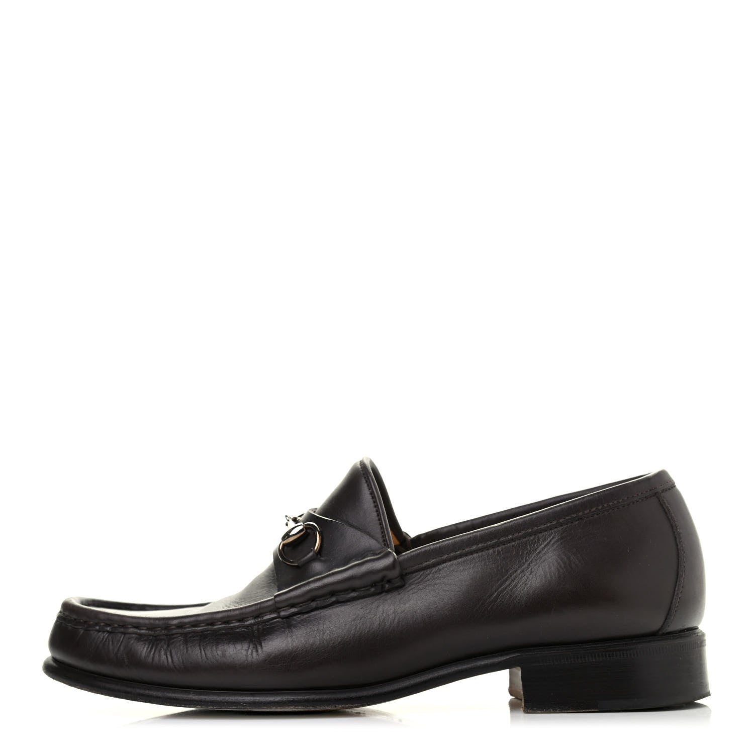 Gucci Calfskin Horsebit Loafers 38 Dark Brown 1 of 4