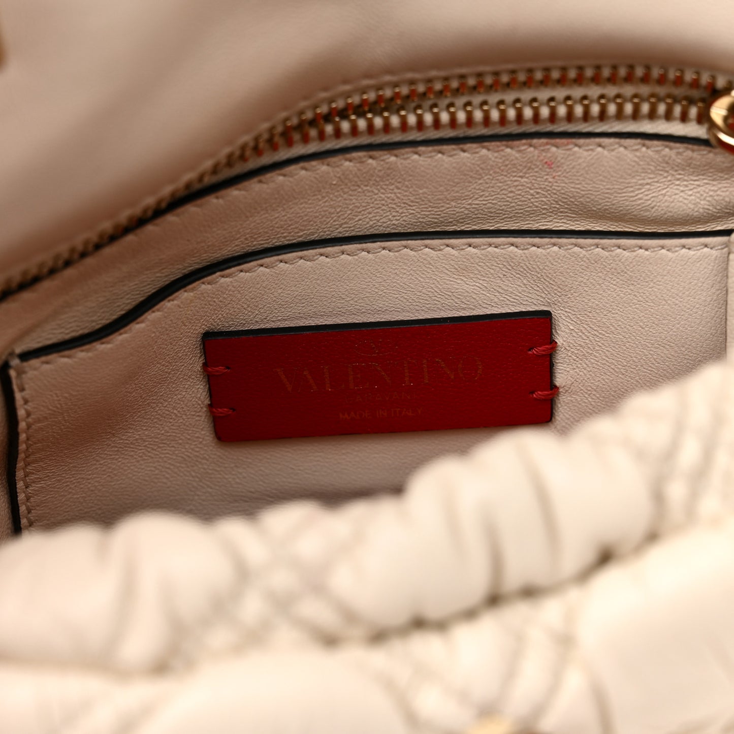 Nappa Small Spikeme Shoulder Bag Light Ivory