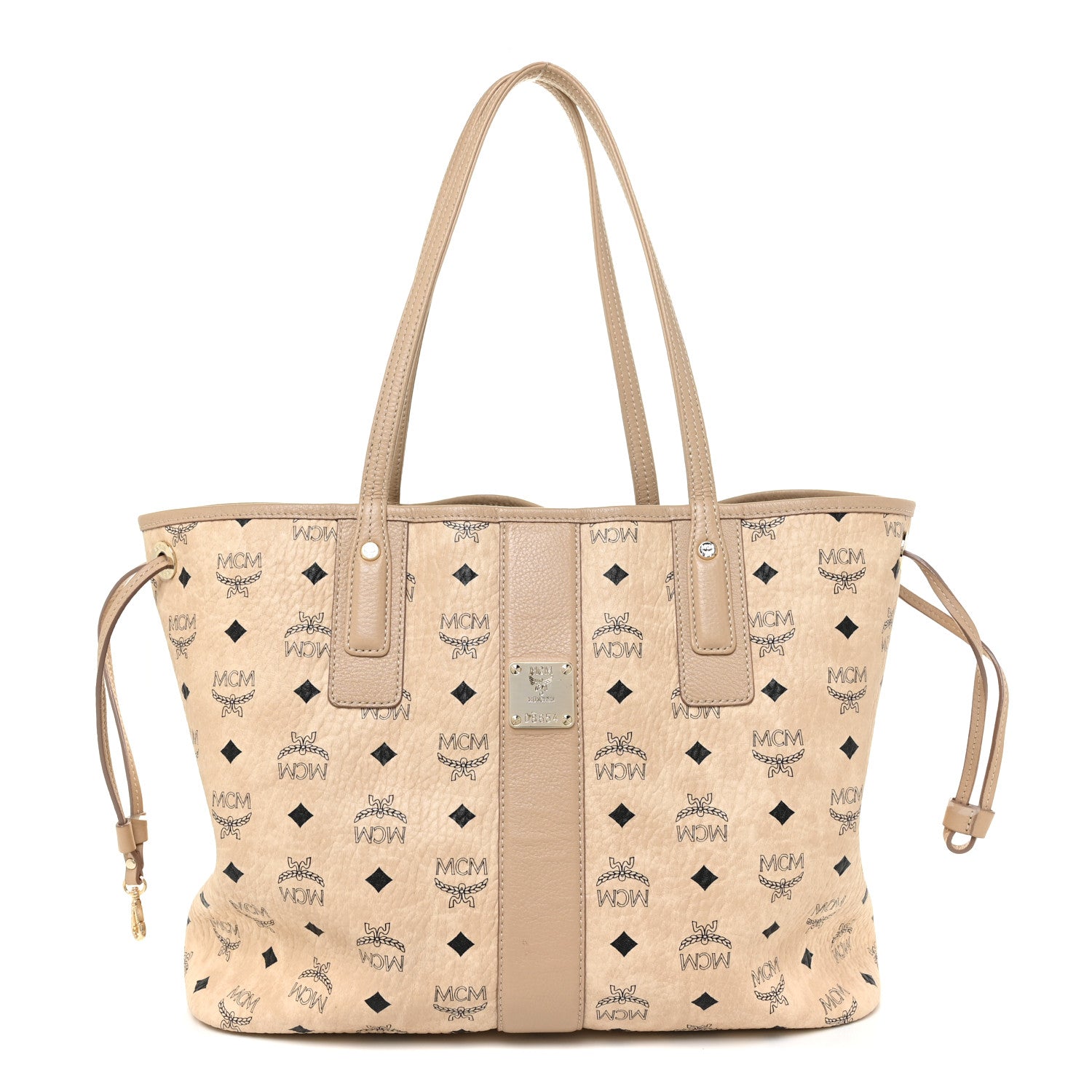MCM Visetos Medium Liz Reversible Shopper Tote Beige 1 of 17