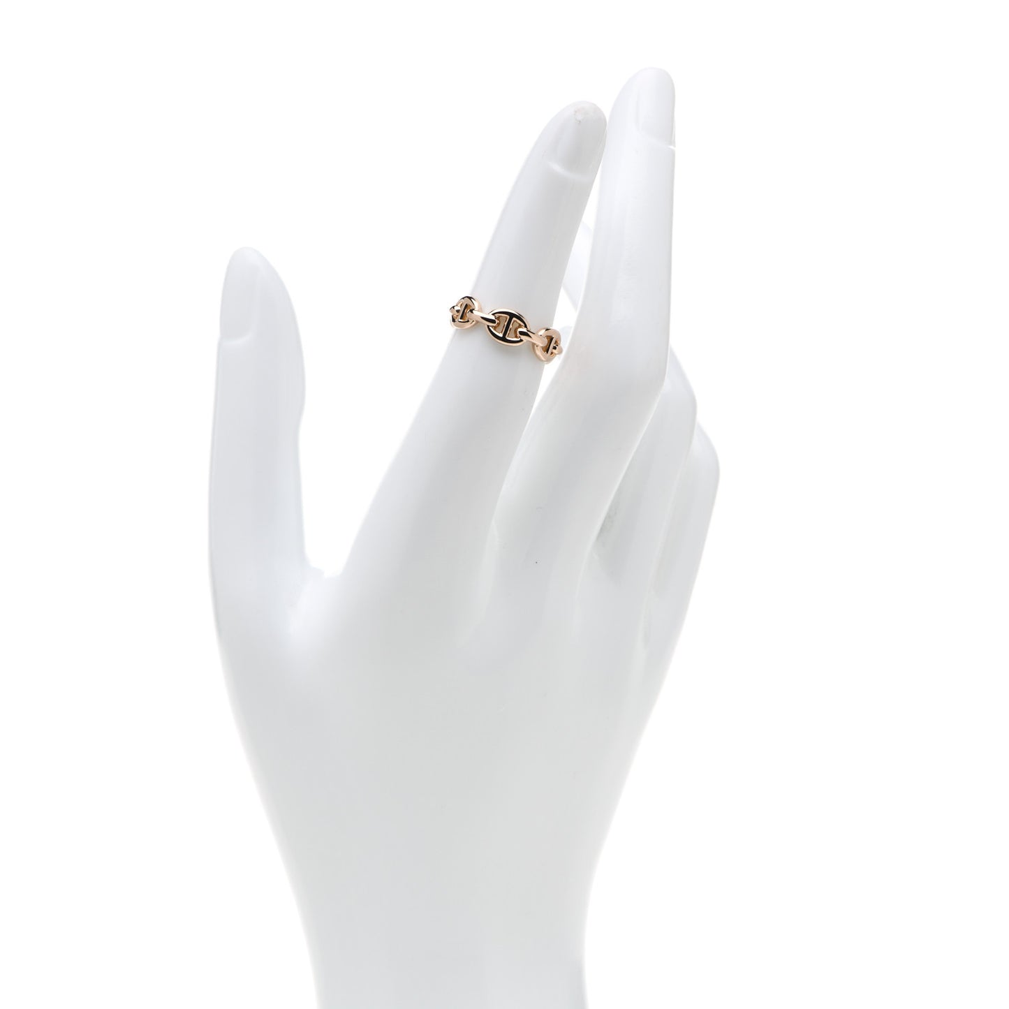 18K Rose Gold PM Chaine D'Ancre Enchainee Ring 50 5.25