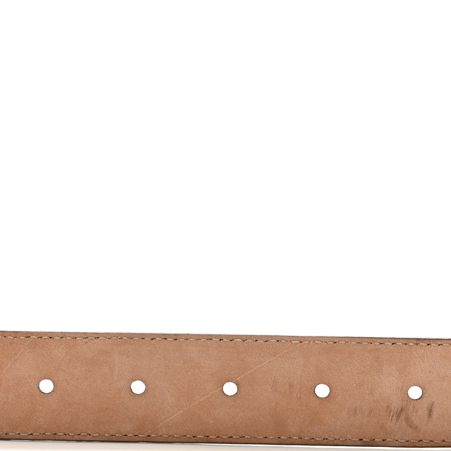 Gucci Calfskin Crystal Interlocking G Belt 85 34 Golden Beige 5 of 7