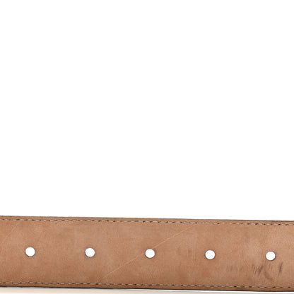 Gucci Calfskin Crystal Interlocking G Belt 85 34 Golden Beige 5 of 7