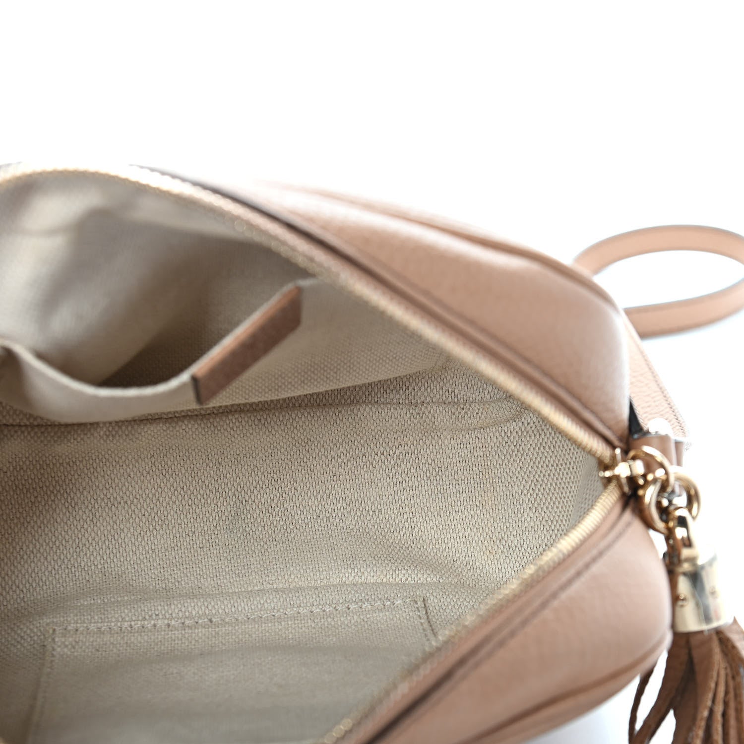 Gucci Pebbled Calfskin Small Soho Disco Bag Camelia 5 of 9