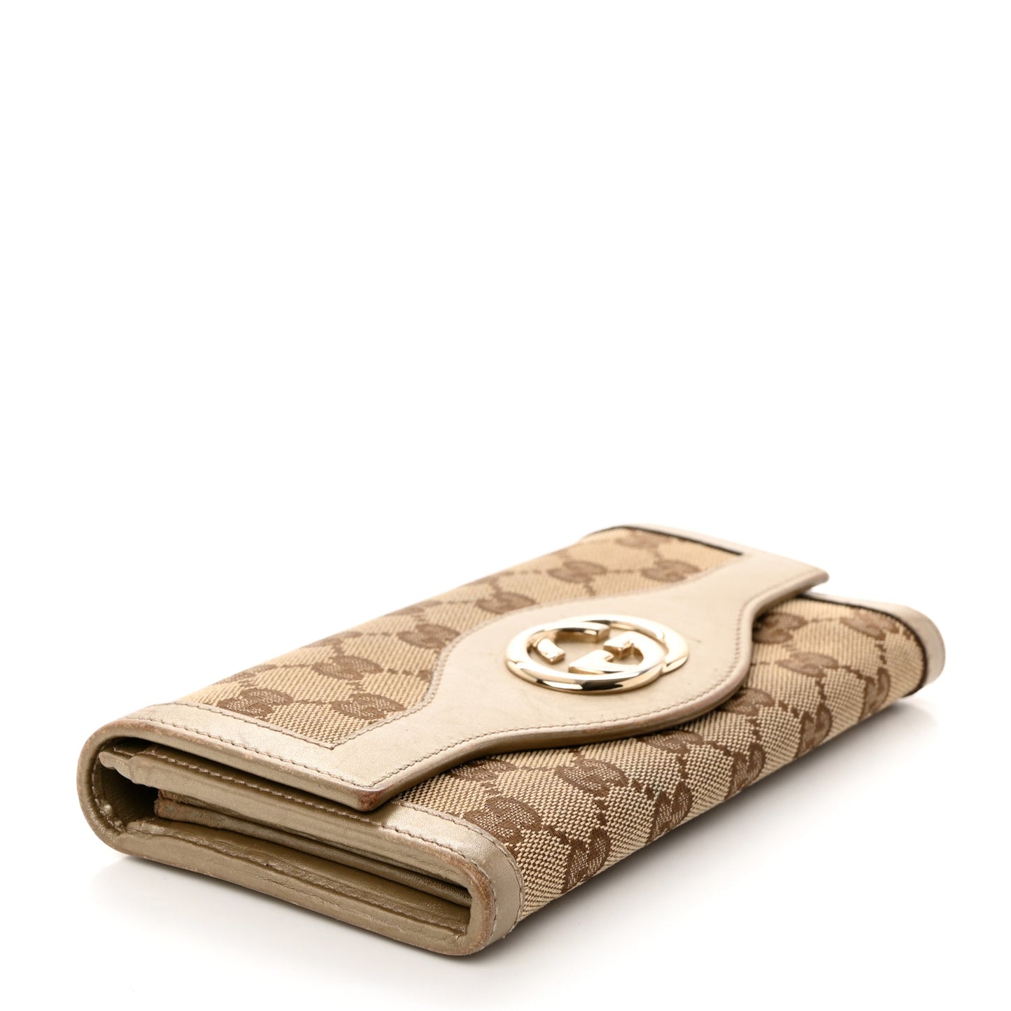 Monogram Margaux Calfskin Sukey Continental Organizer Wallet Beige Ebony Gold