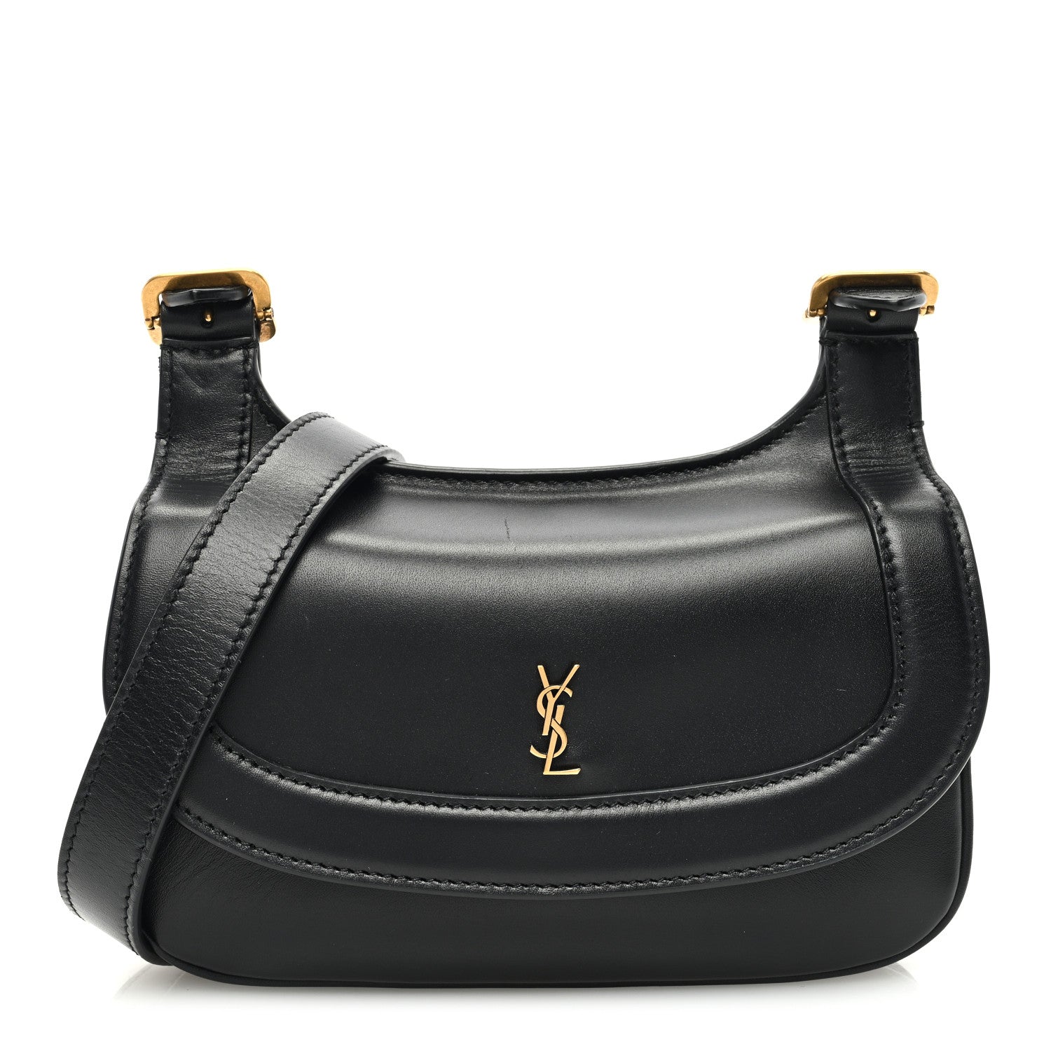 Saint Laurent Smooth Calfskin Small Charlie Shoulder Bag Black 1 of 9