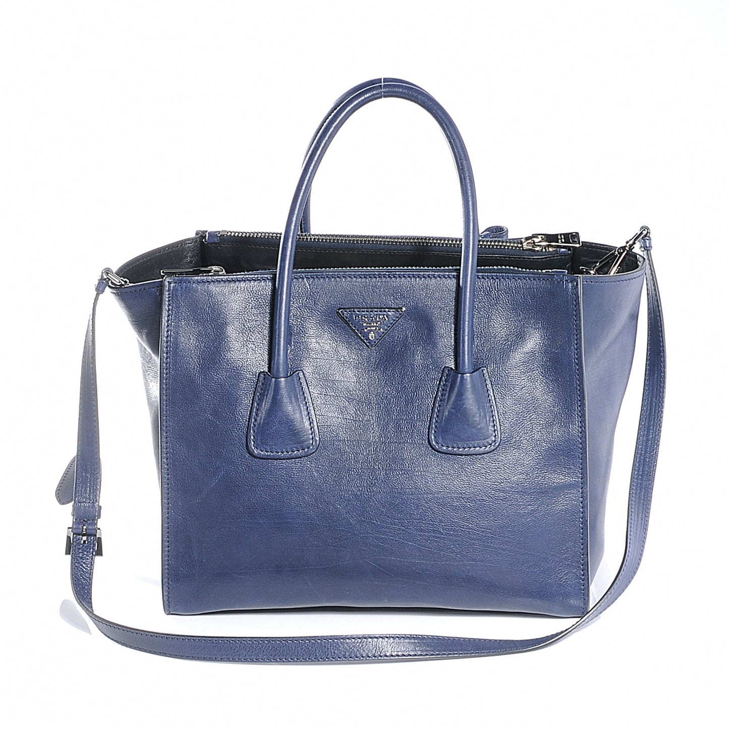 Glace Calf Twin Pocket Tote Baltico