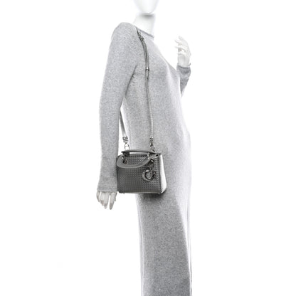 Christian Dior Metallic Patent Micro-Cannage Mini Lady Dior Silver 2 of 11