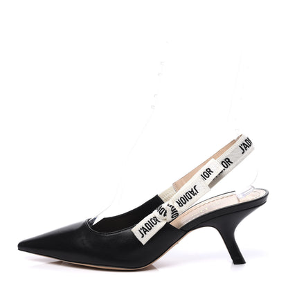 Christian Dior Lambskin Ribbon J'Adior Slingback 65mm Pumps 39.5 Black 1 of 11