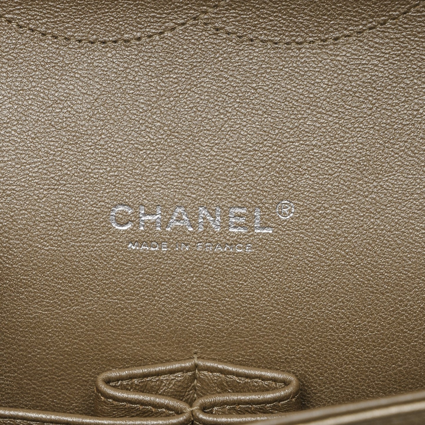 Metallic Lambskin Quilted Maxi Double Flap Gold