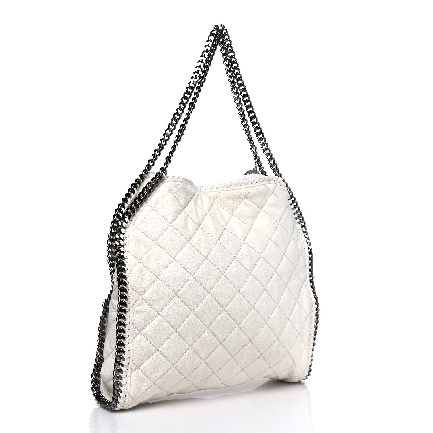 Stella McCartney Shaggy Deer Quilted Small Falabella Tote White 2 of 10