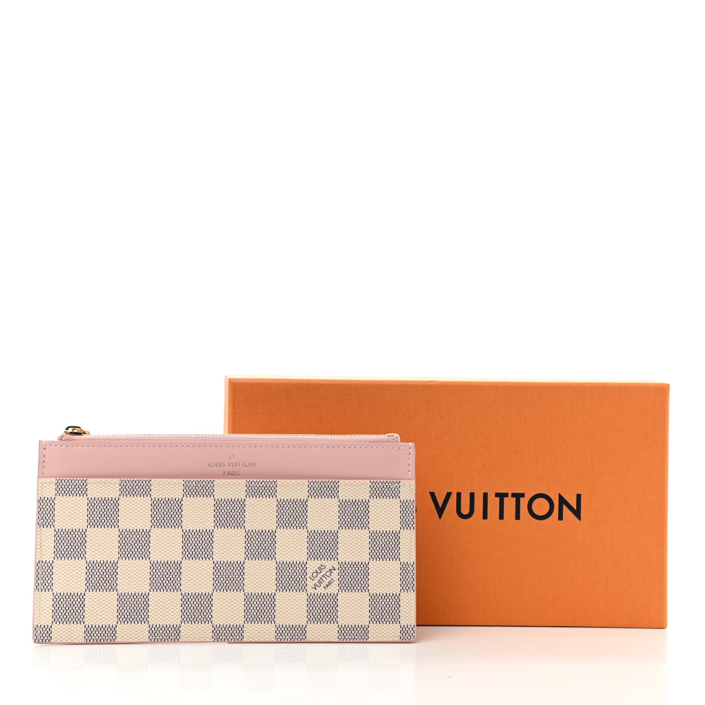 Damier Azur Slim Purse Rose Ballerine