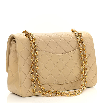 Chanel Lambskin Quilted Medium Double Flap Beige 2 of 10