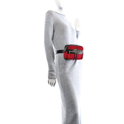 Gucci Suede Small Ophidia Belt Bag 85 34 Hibiscus Red 3 of 10