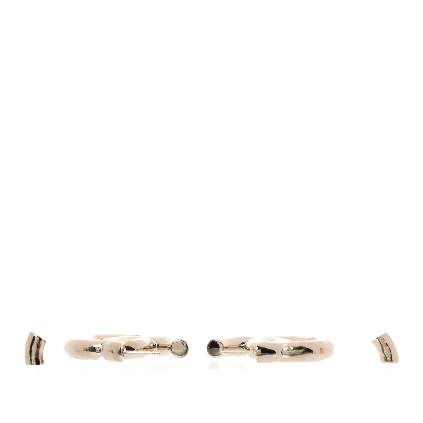 Metal Large CC Earrings Light Gold