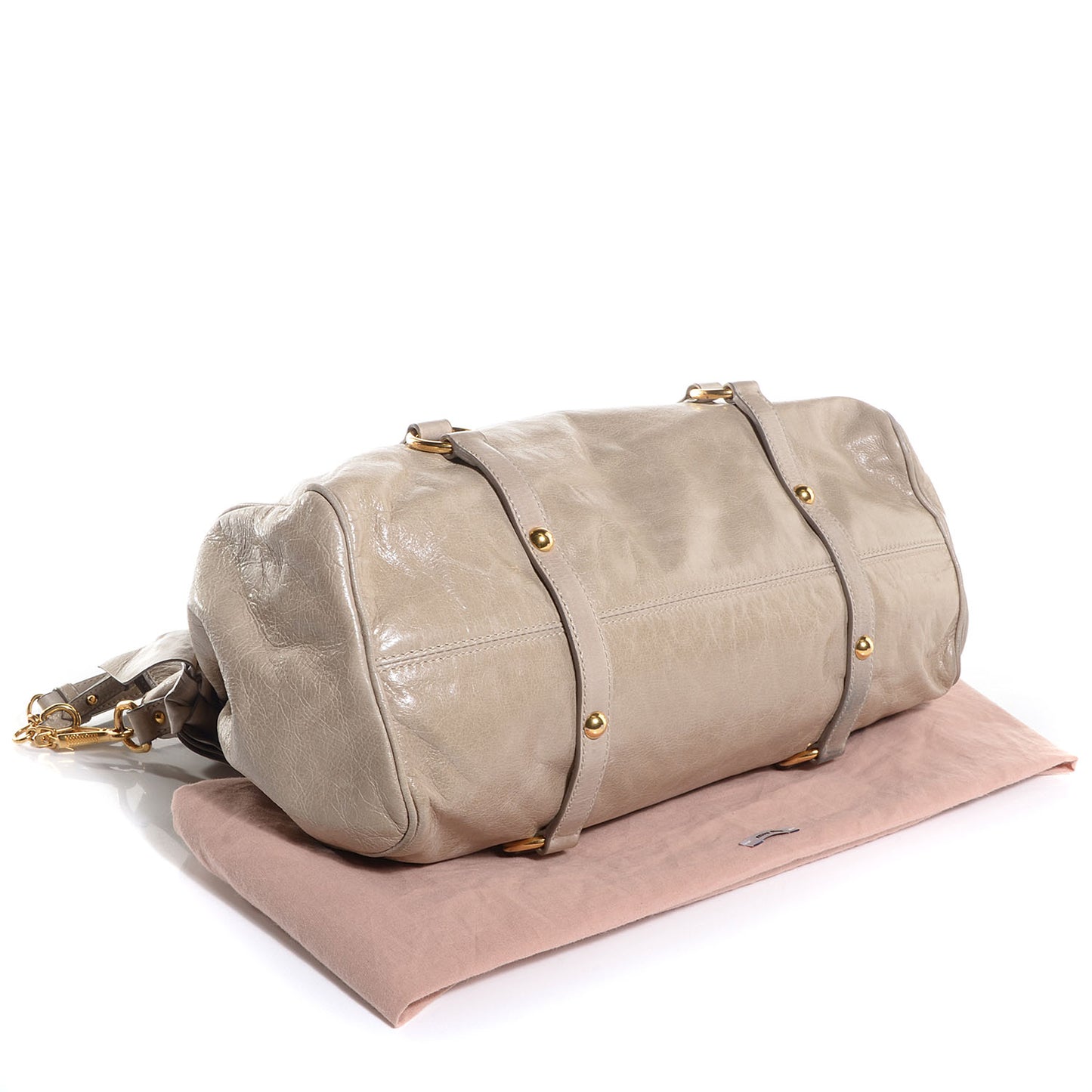 Vitello Lux Medium Bow Bag Pomice
