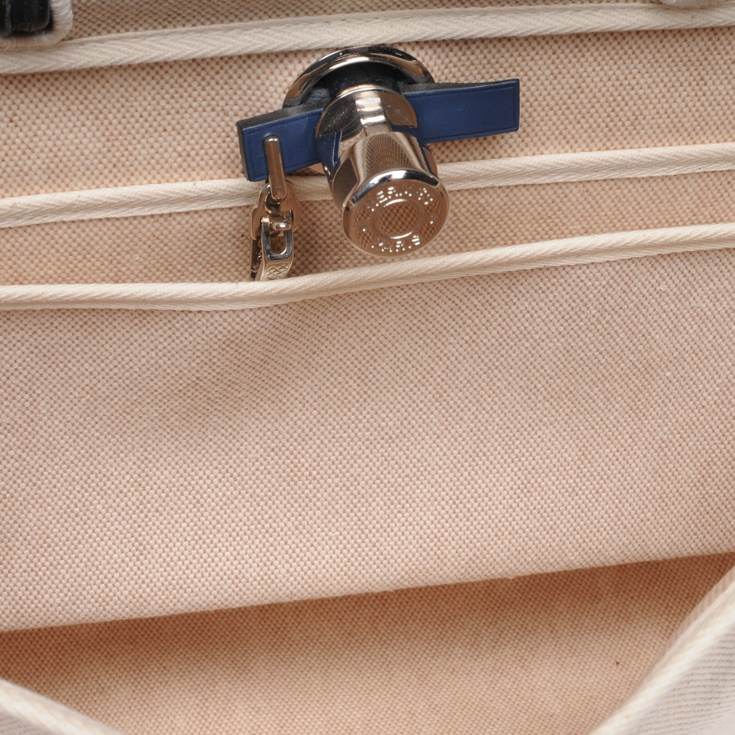 Hermes Toile Herbag PM 30 Navy and Natural 6 of 9