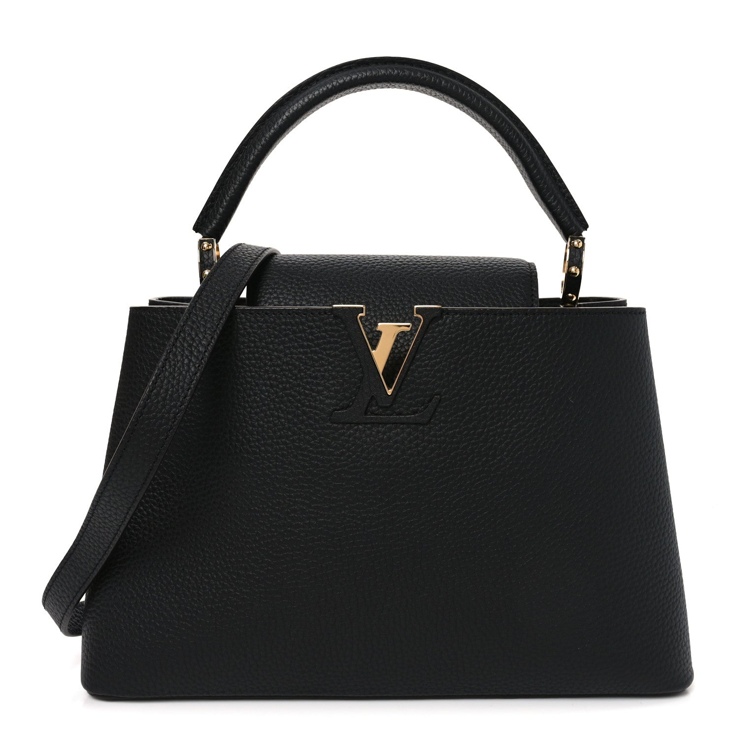 Louis Vuitton Taurillon Capucines PM Black 1 of 10