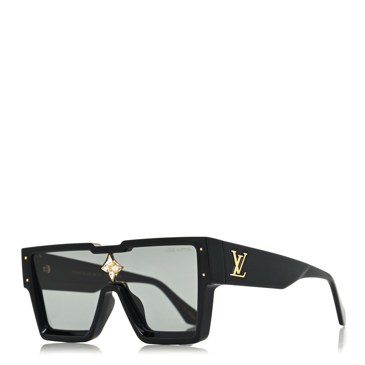 Louis Vuitton Acetate Swarovski Crystal Cyclone Sunglasses Z1578W Black 1 of 8