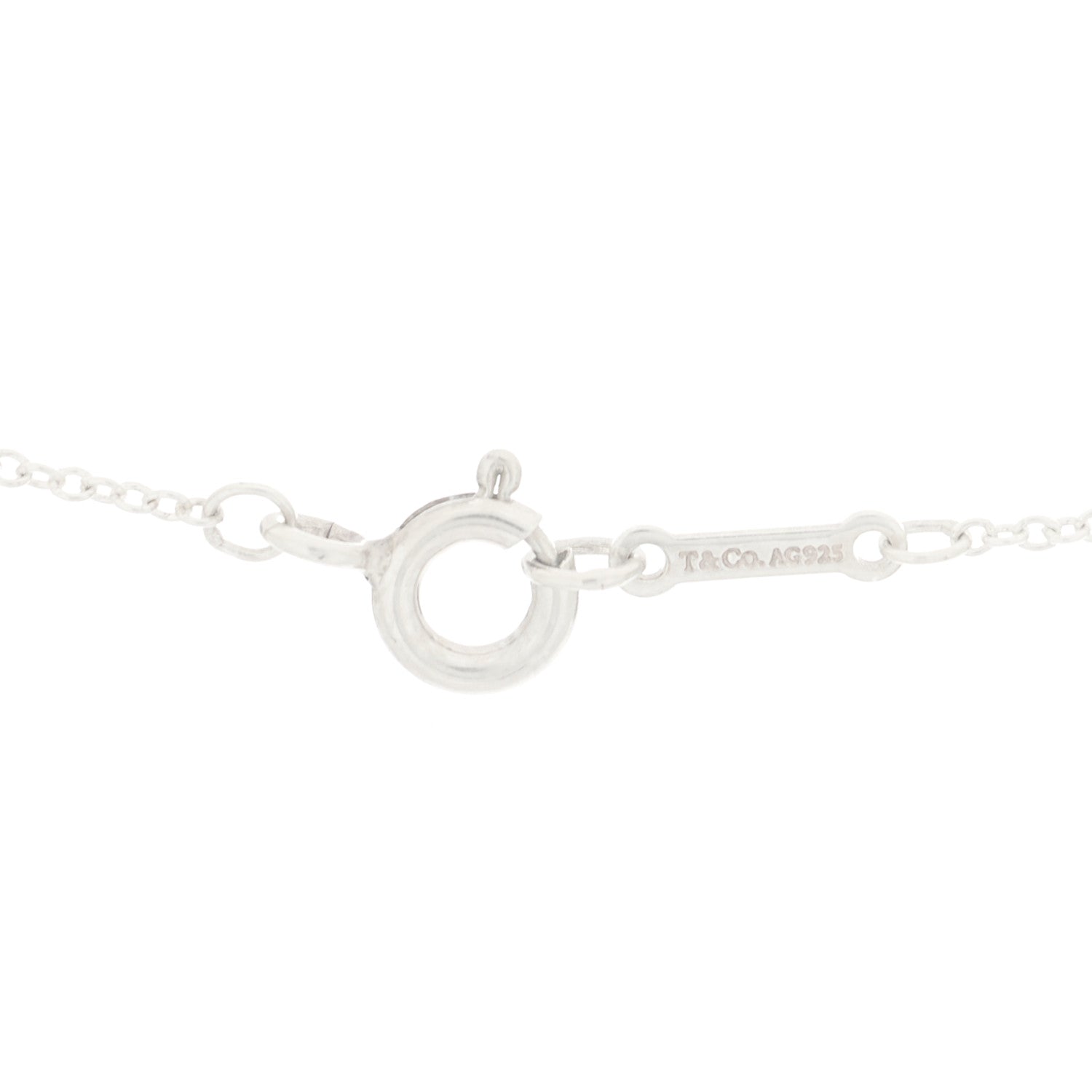 Tiffany Sterling Silver Diamond Loving Heart Clover Pendant Necklace 6 of 6