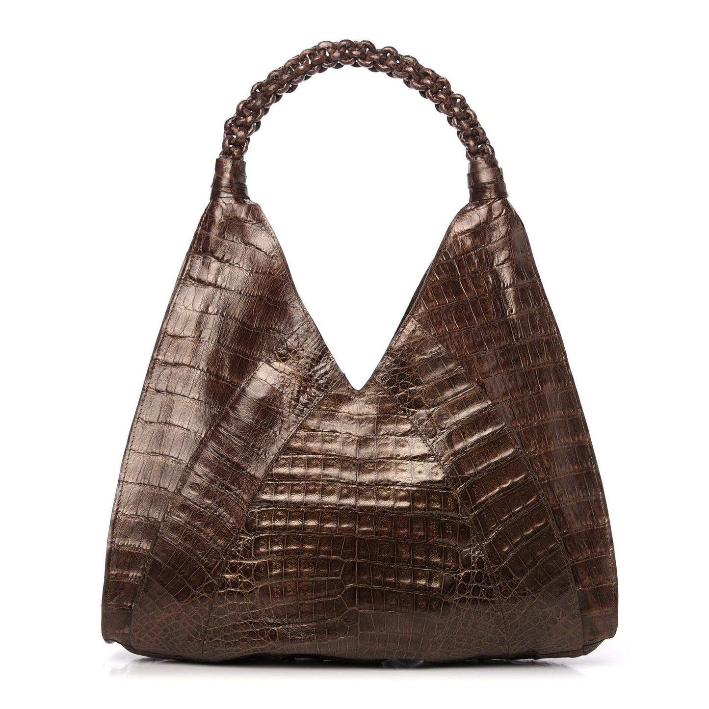 Crocodile Hobo Brown