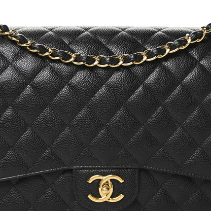 Chanel Caviar Quilted Maxi Double Flap Black 8 of 12