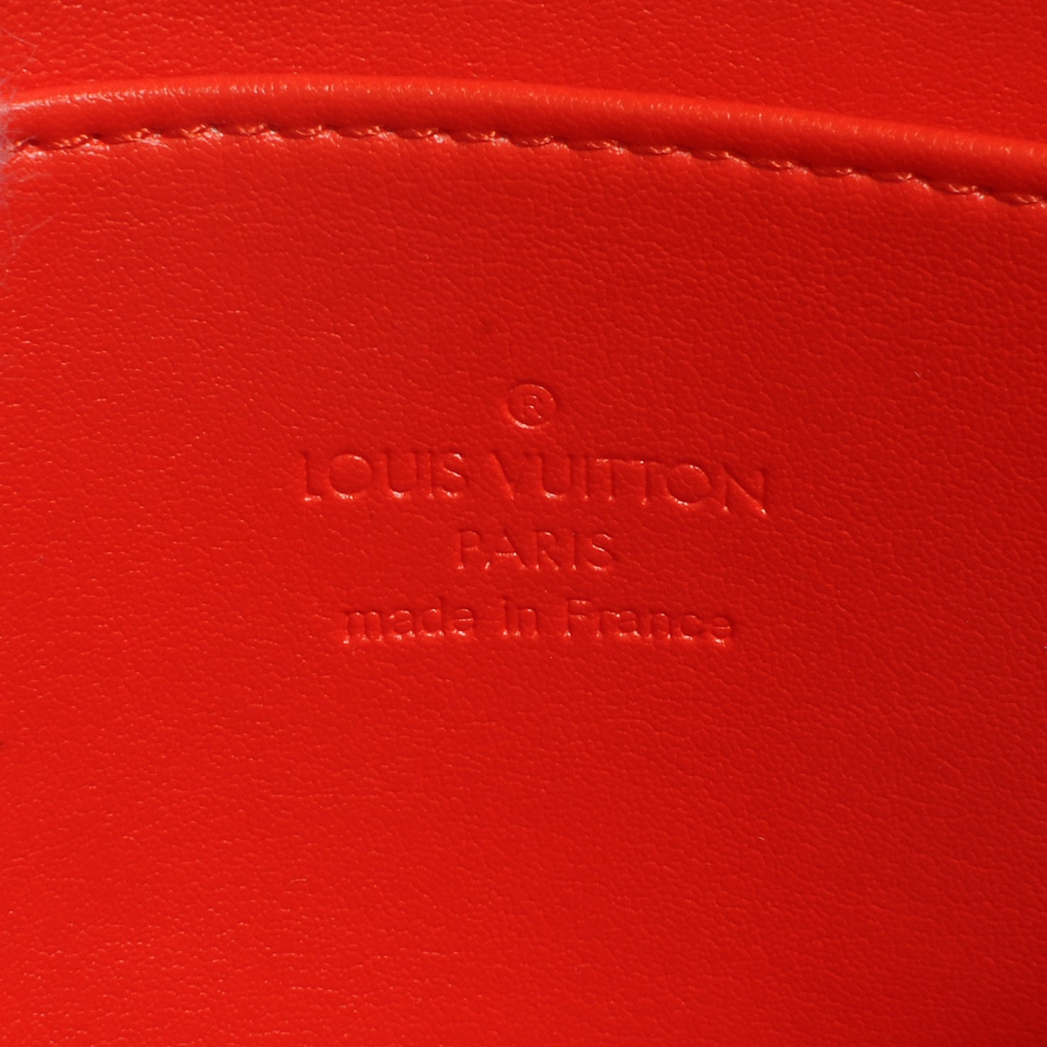 Louis Vuitton Vernis Trousse Cosmetic Pouch Orange Sunset 4 of 6
