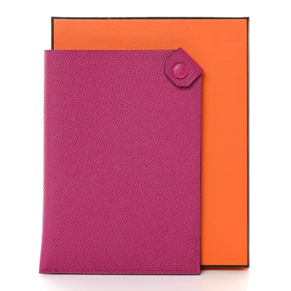 Hermes Epsom Tarmac PM Passport Holder Rose Pourpre 9 of 9