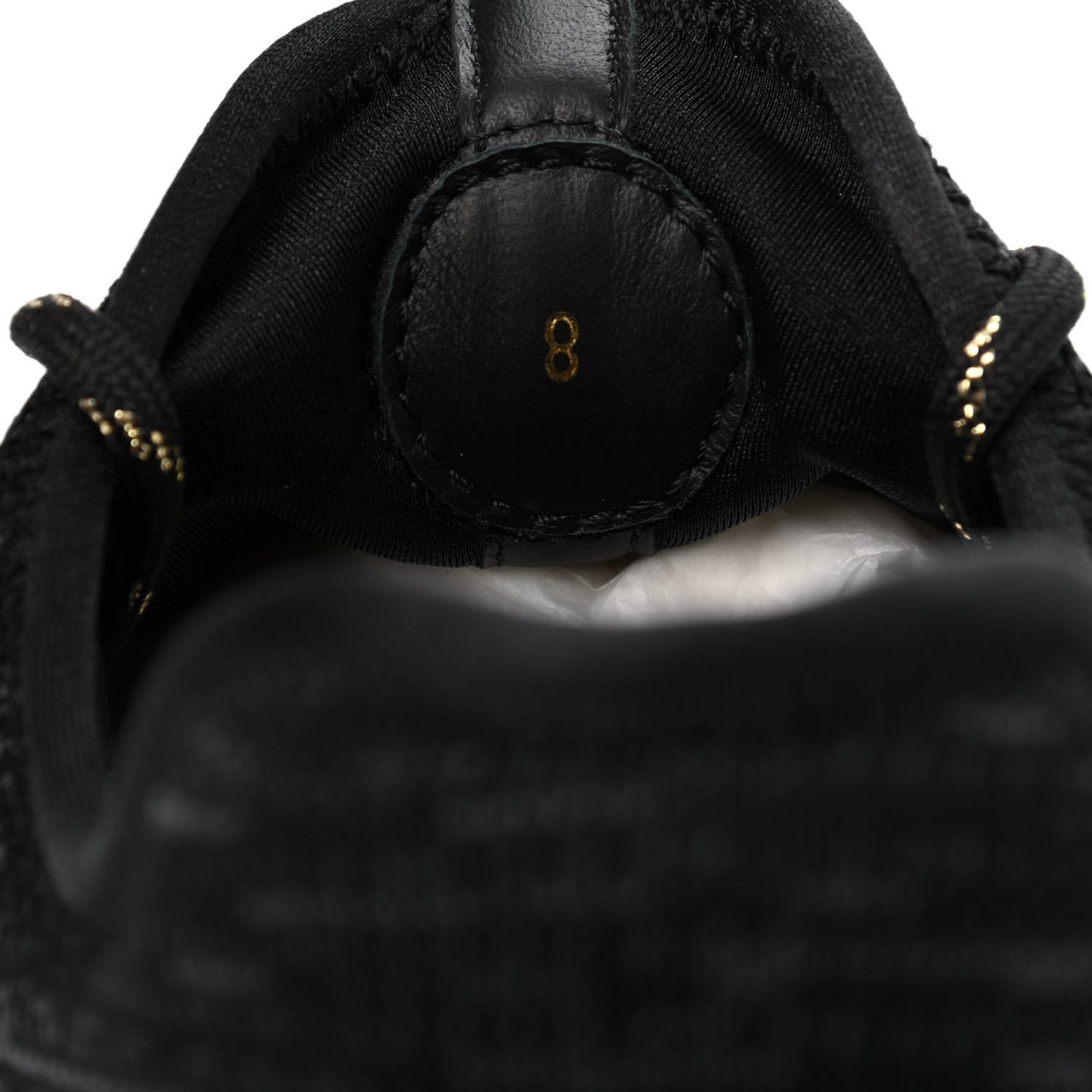Metallic Patent Suede Run Away Sneakers 8 Black