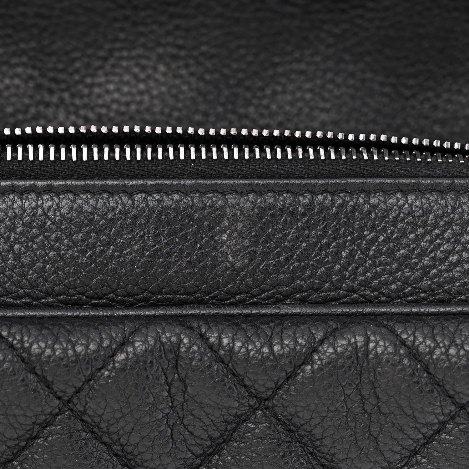 Chanel Grained Calfskin Quilted Medium Casual Rock Flap Black 11 of 13