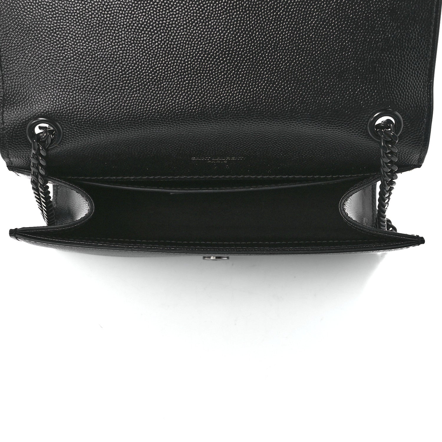 Saint Laurent Grain De Poudre Small Monogram Kate Satchel Black 5 of 11