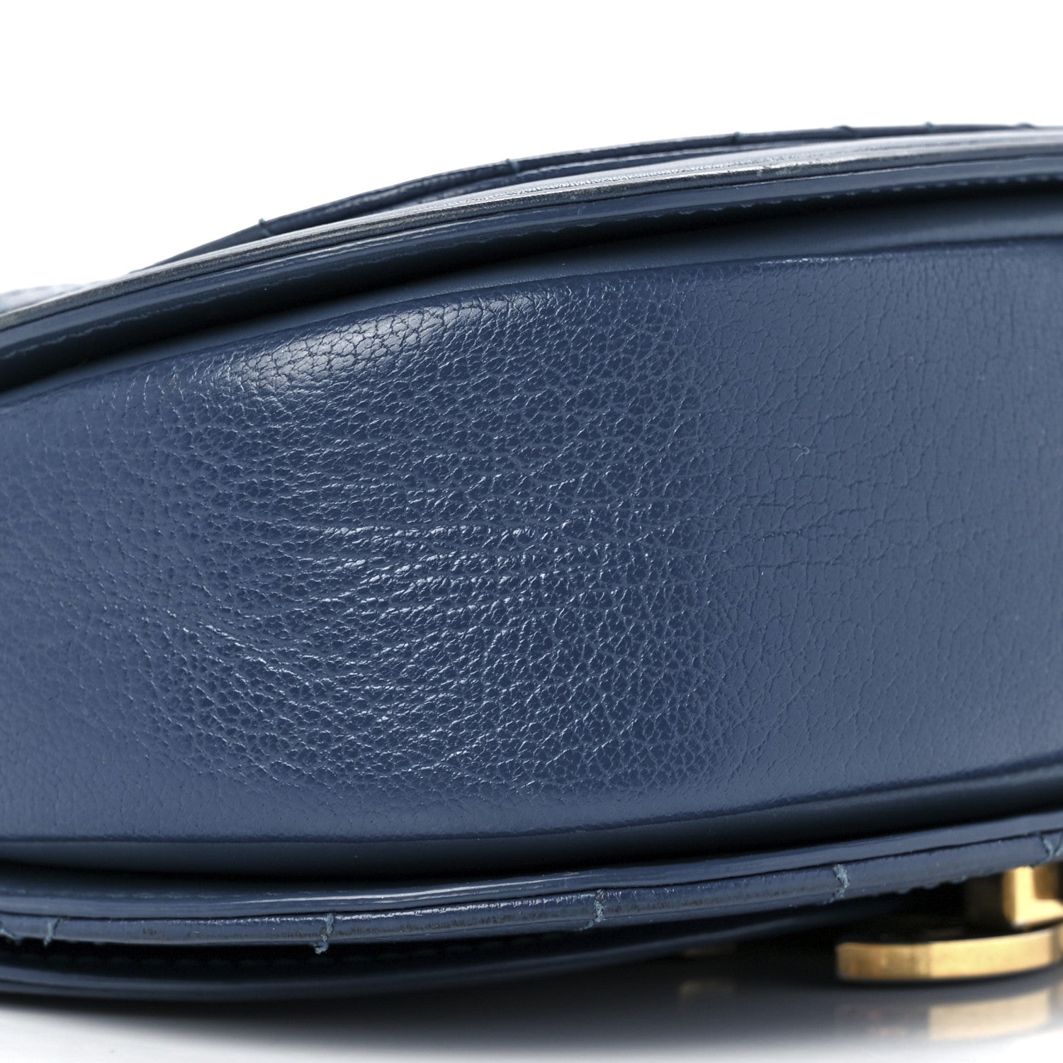 Chanel Shiny Calfskin Goatskin Quilted Small Coco Curve Messenger Flap Navy 11 of 15