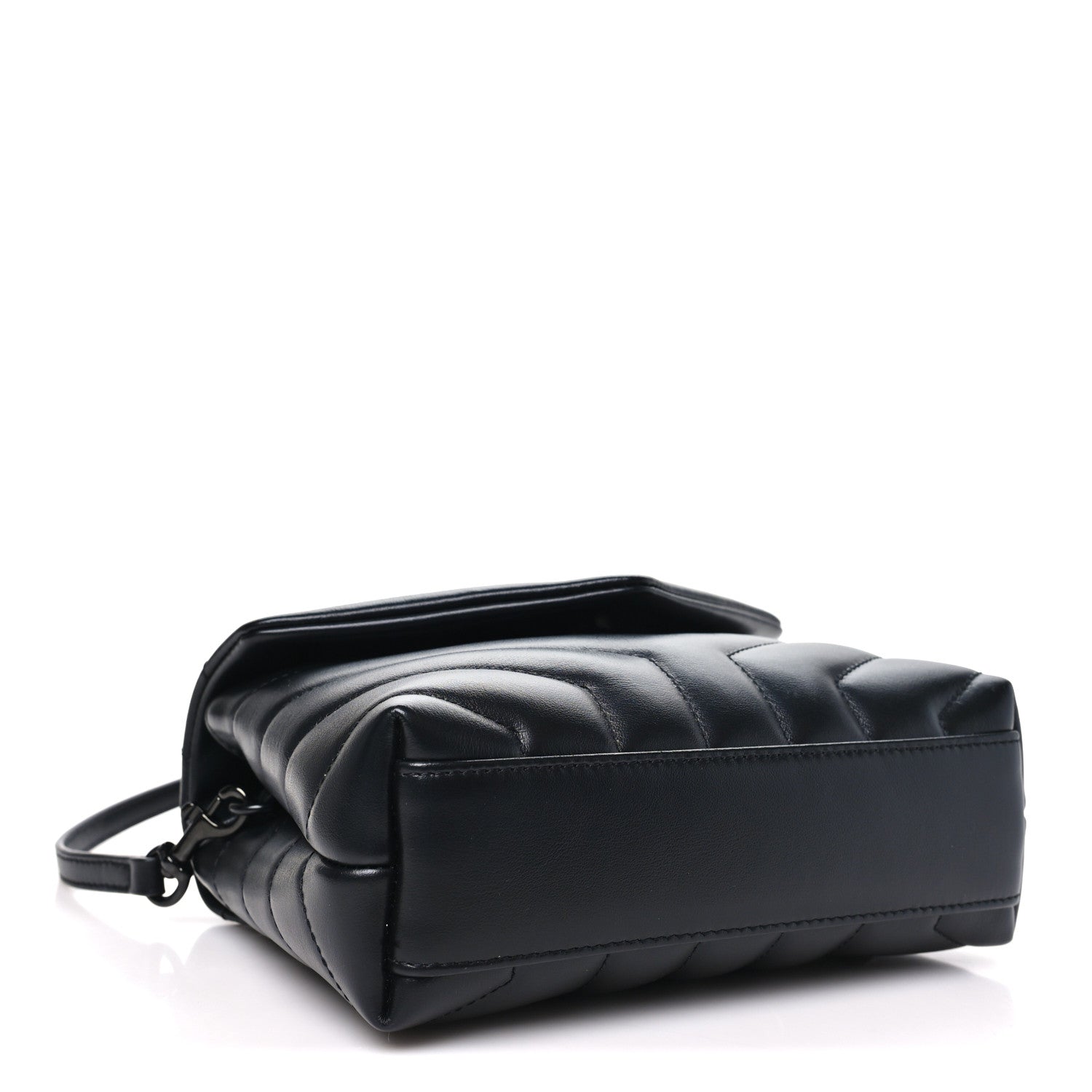 Saint Laurent Calfskin Y Quilted Monogram Monochrome Toy Loulou Crossbody Bag Black 4 of 11