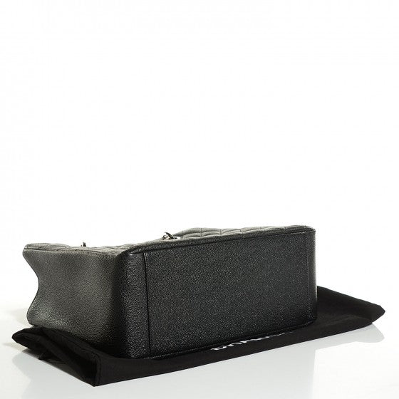Caviar Quilted Grand Shopping Tote GST Black