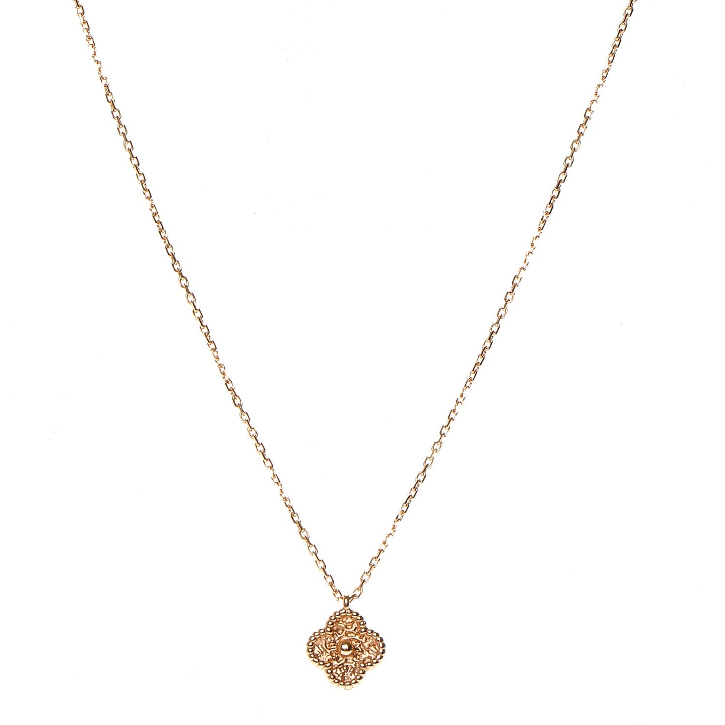18K Rose Gold Sweet Alhambra Pendant Necklace