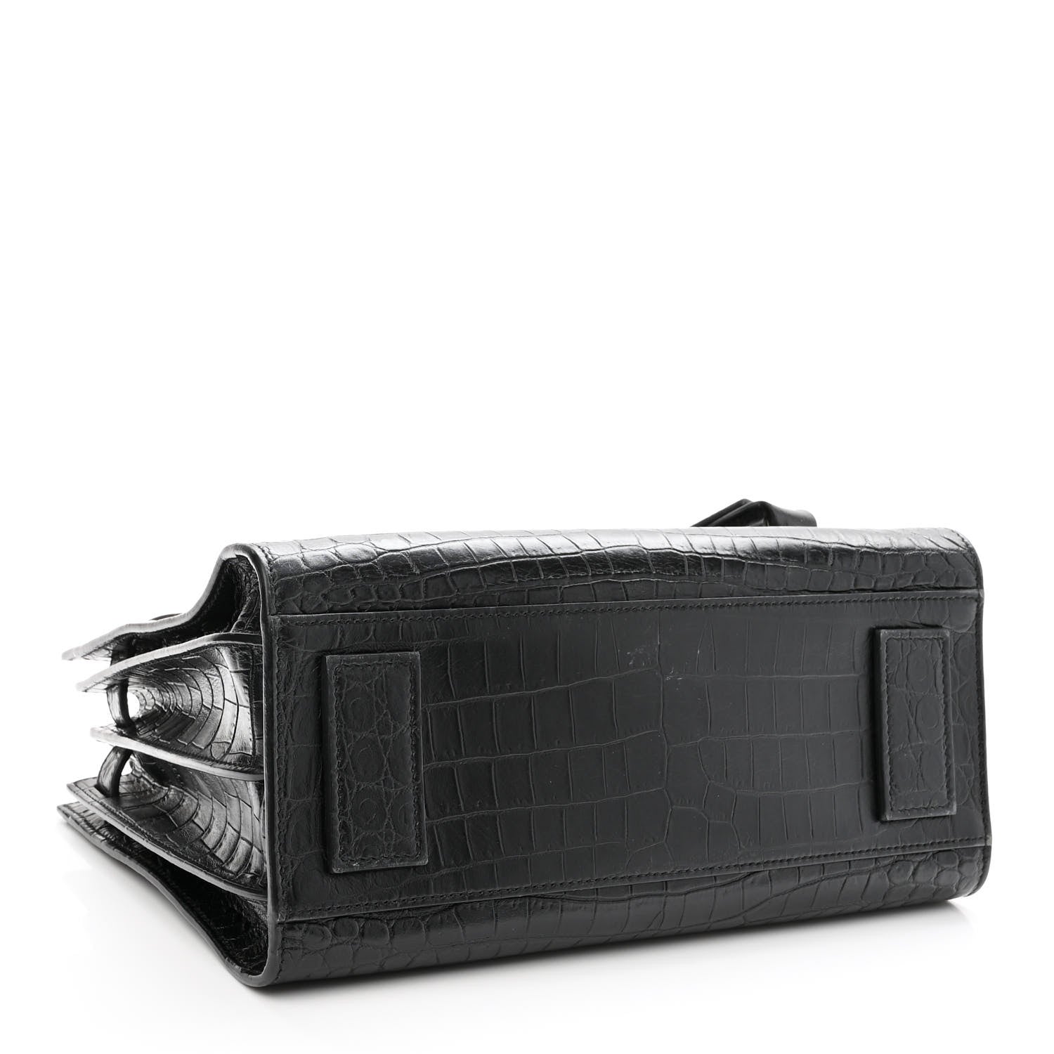 Saint Laurent Calfskin Crocodile Embossed Baby Supple Sac De Jour Black 4 of 10
