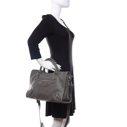 Balenciaga Chevre Silver Metallic Edge Hardware City Gris Acier 3 of 11