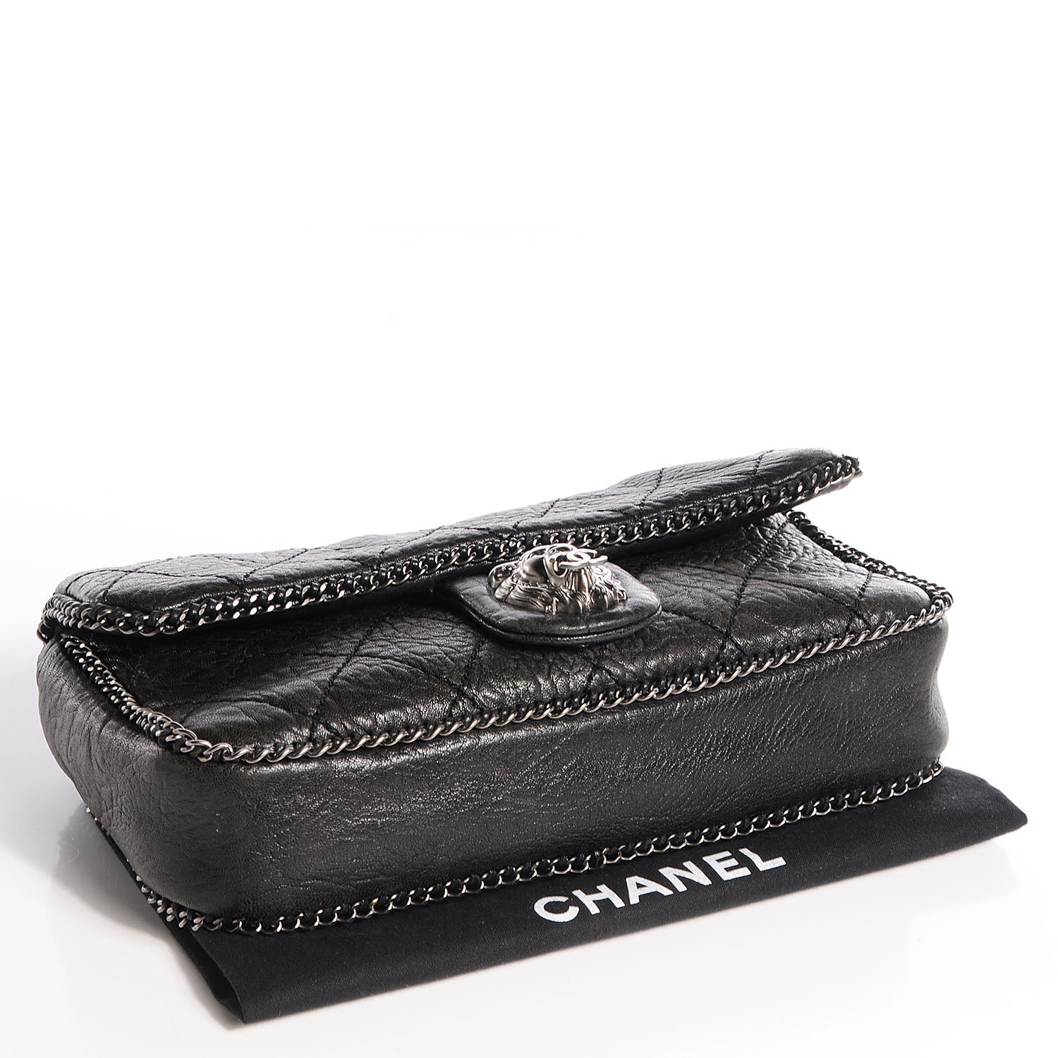 Chanel Leather Leo Lion Medium Flap Black 4 of 7